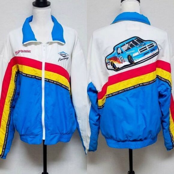 Vintage Jackets & Blazers - RARE Vintage 80s Swingstar Dodge Motorsports Dana Racing Colorblock Windbreaker